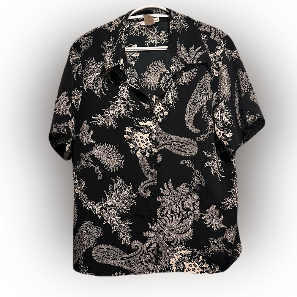 Vintage Paisley Hawaiian Shirt Women's L